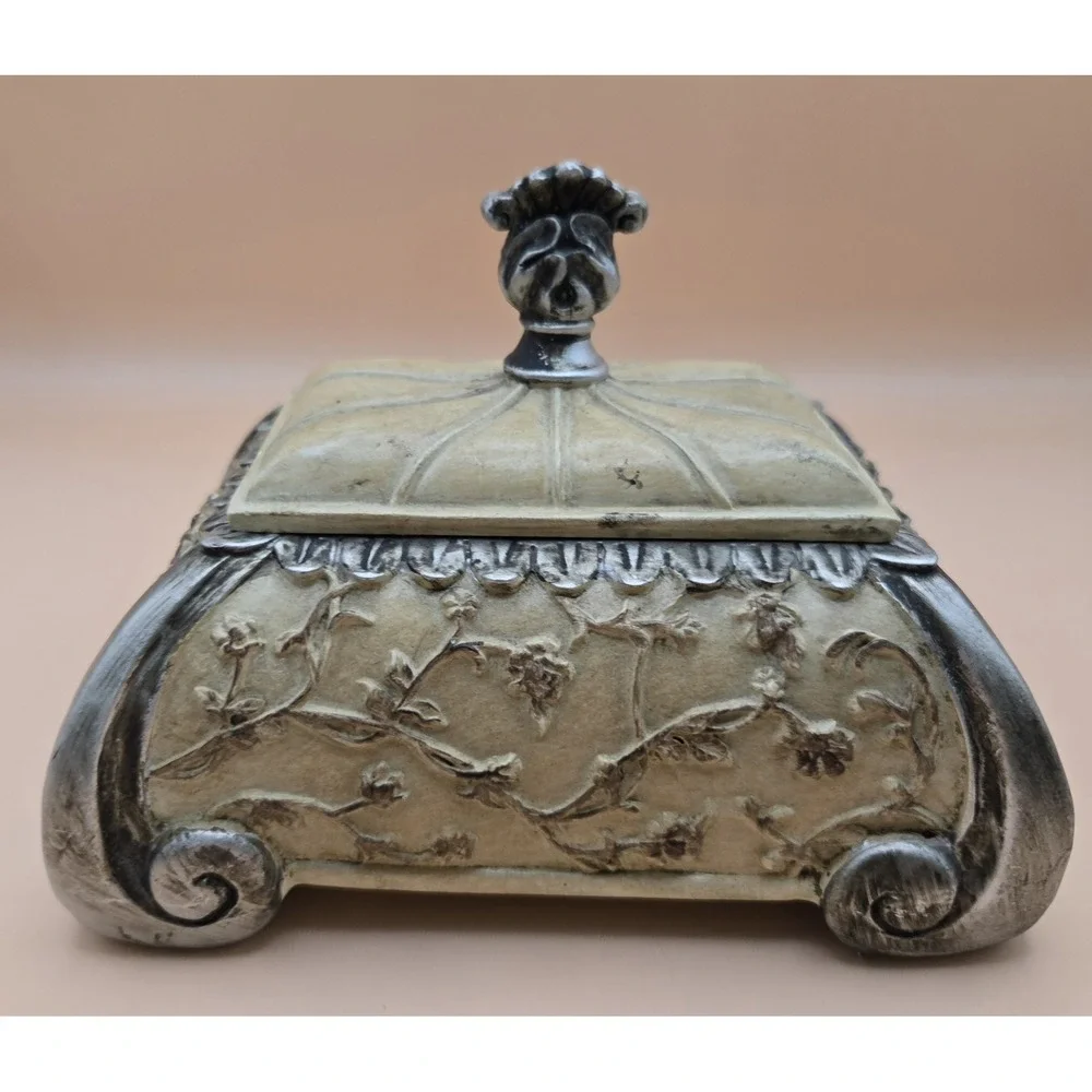 Vintage Trinket Box Lid And Handle Creative Home Accents Old‎ World